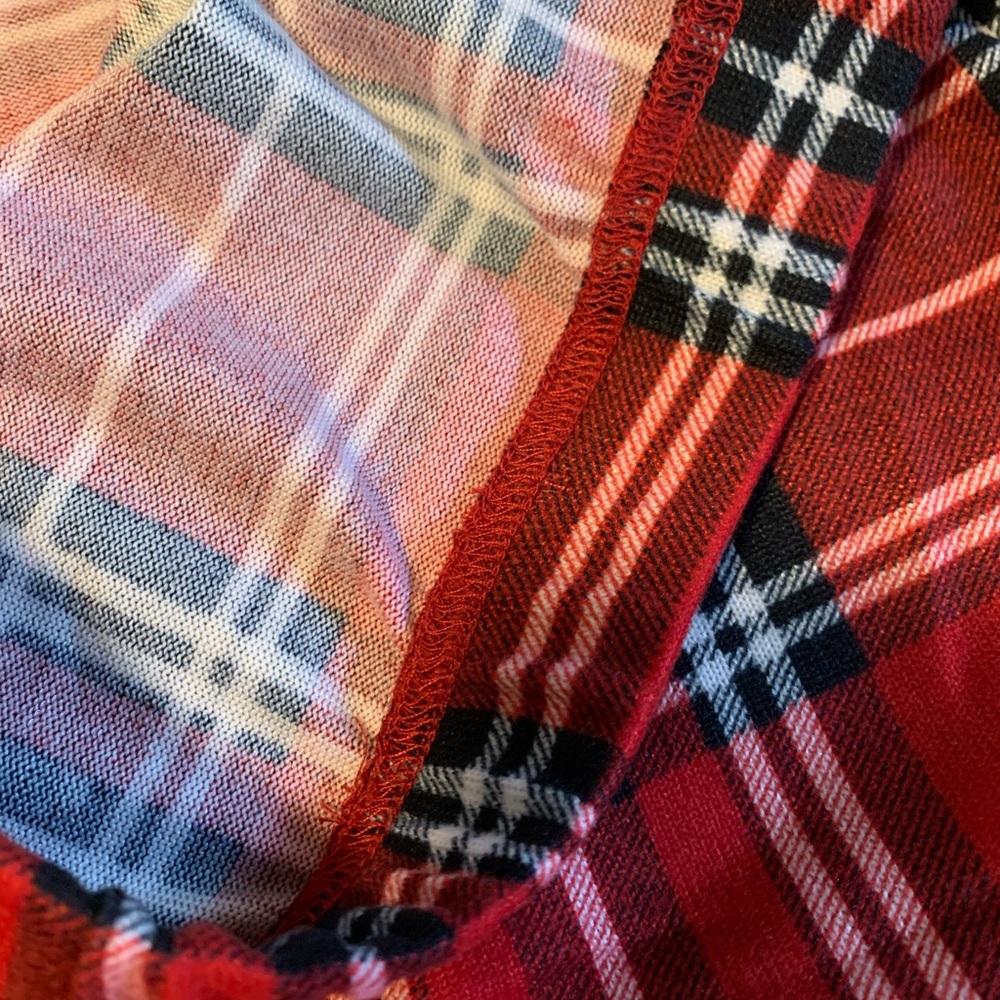 RED PREPPY TARTAN PATTERN BODYCON MINI SKIRT - Picture 5 of 9